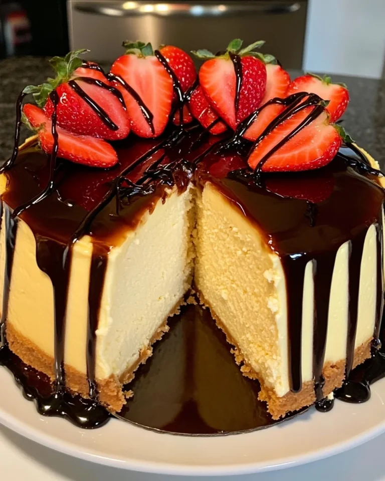 Delicious Cheesecake with a Sweet Pound Cake Center