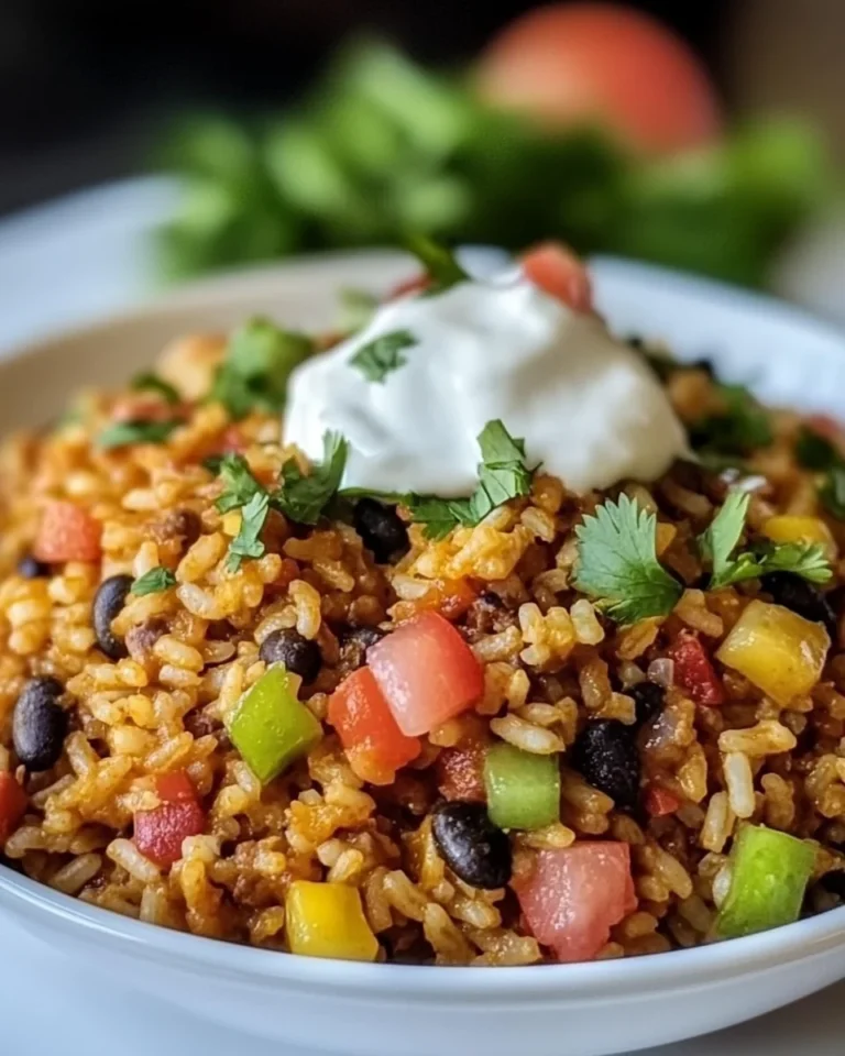 Cheesy Taco Rice Skillet Recipe