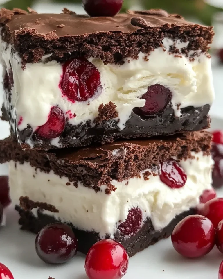 Homemade Cherry Brownie Ice Cream Sandwiches