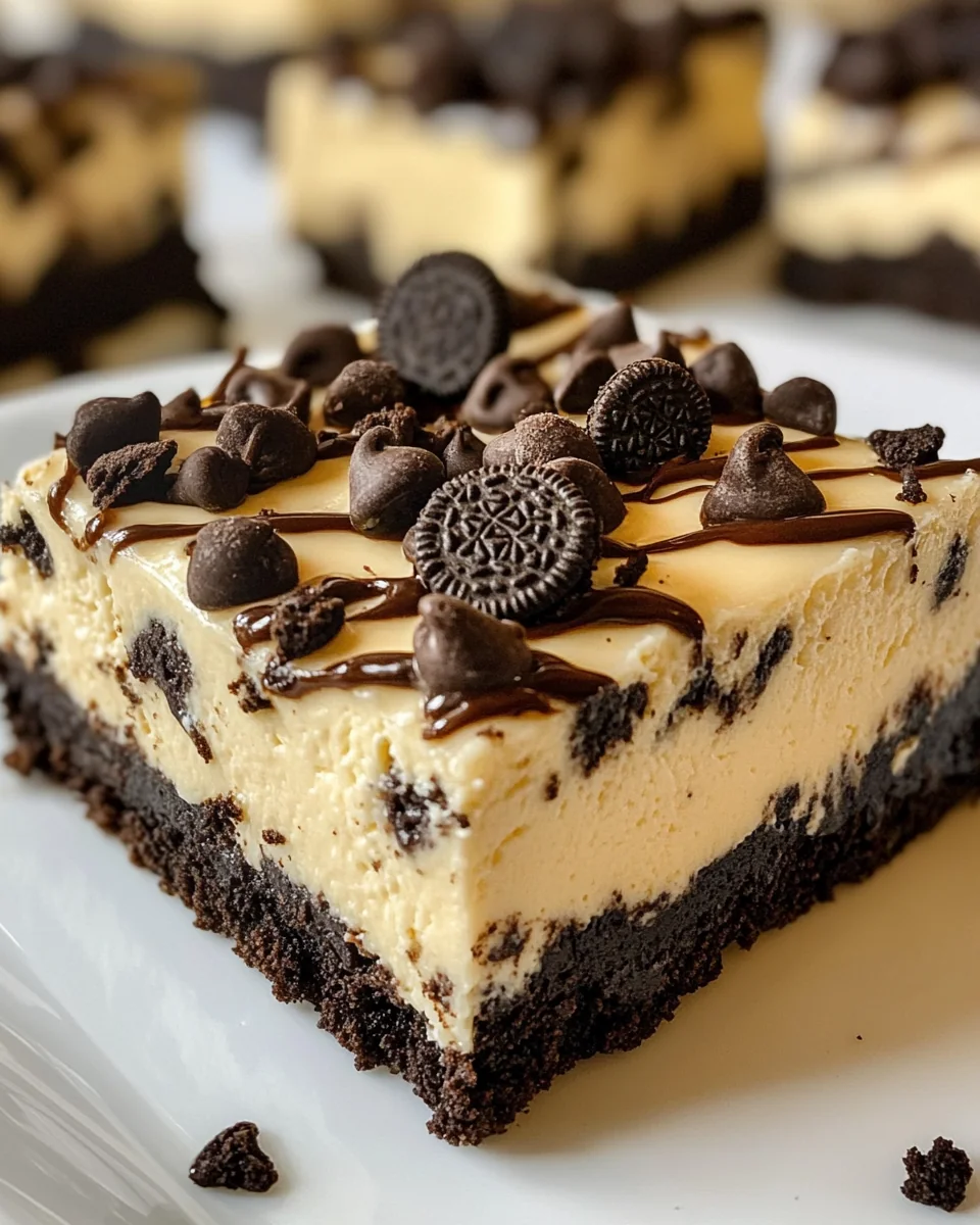 Delicious Chocolate Chip Oreo Cheesecake Bars - additional image