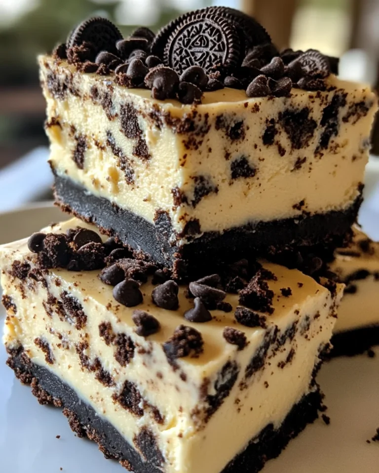 Delicious Chocolate Chip Oreo Cheesecake Bars