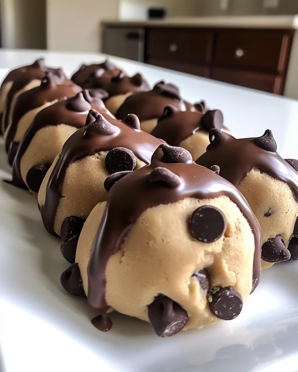 Homemade Chocolate Dipped Cookie Dough Bites - additional image