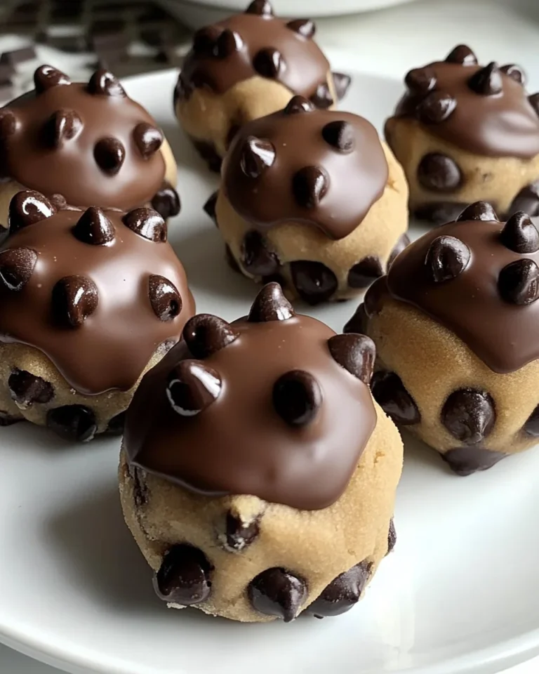 Homemade Chocolate Dipped Cookie Dough Bites