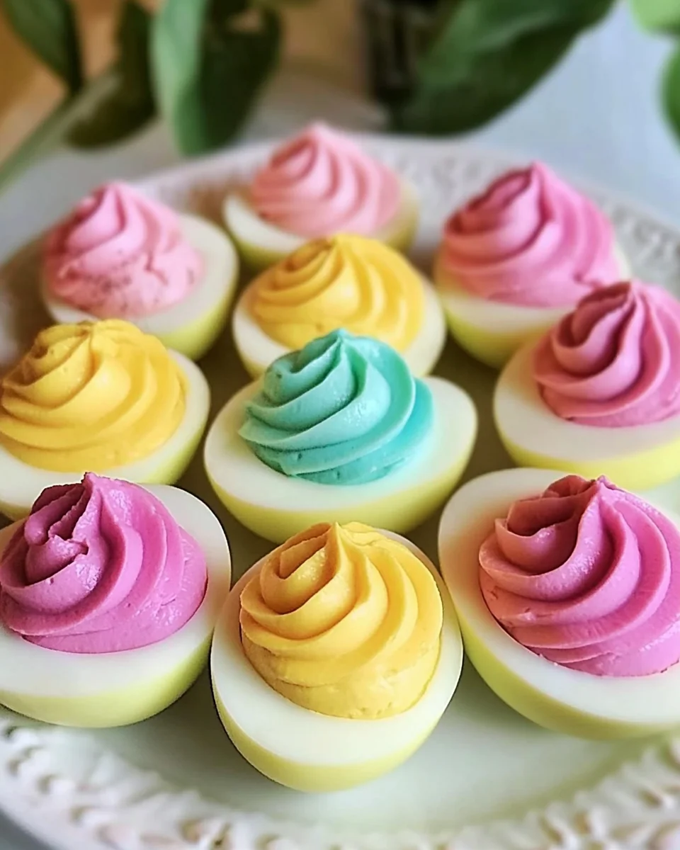 Colorful Homemade Deviled Eggs
