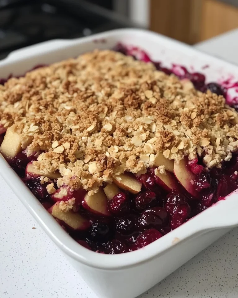 Homemade Cranberry Apple Crumble Delight