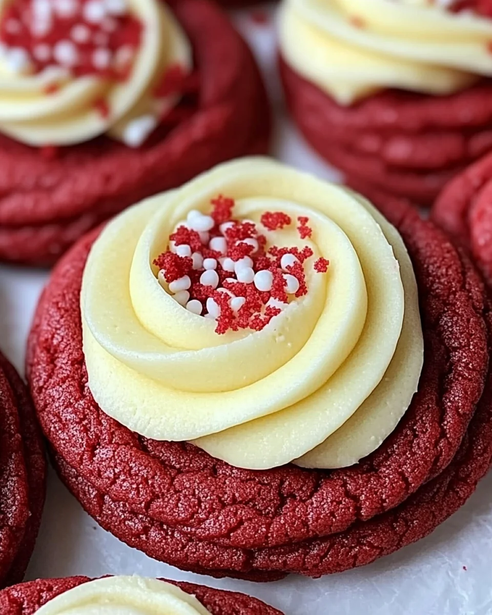Homemade Red Velvet Cookies with Cream Cheese Frosting - additional image