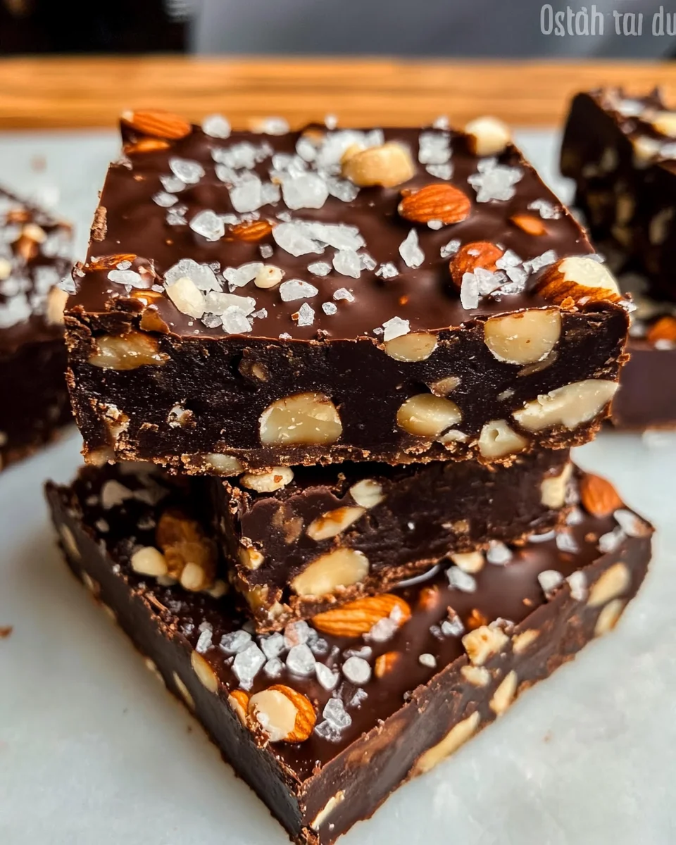 Delicious Dark Chocolate Sea Salt Nut Bars