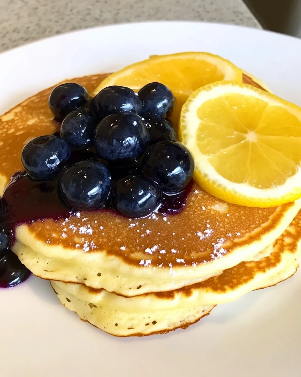 Perfect Lemon Blueberry Pancakes Made From Scratch - additional image