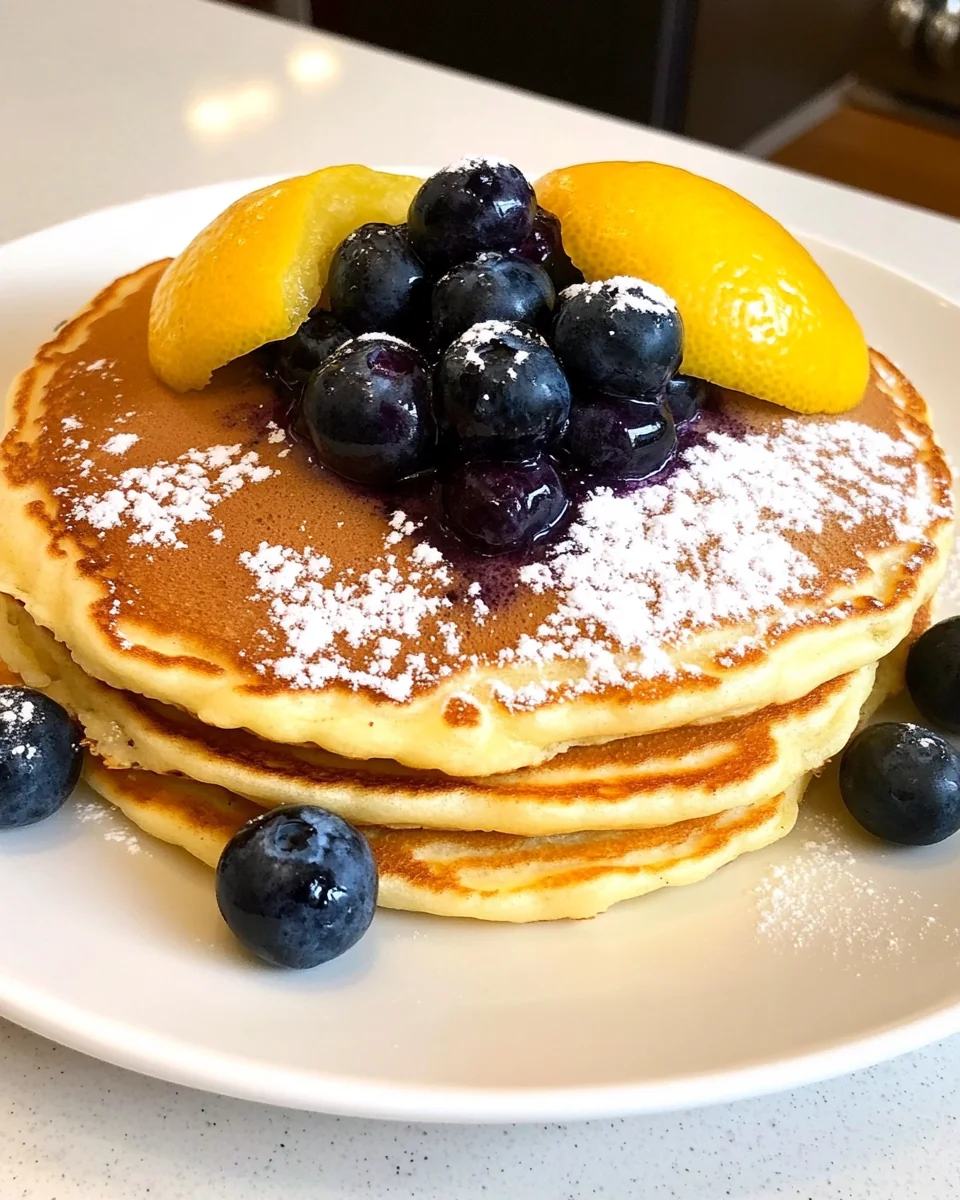 Perfect Lemon Blueberry Pancakes Made From Scratch - additional image
