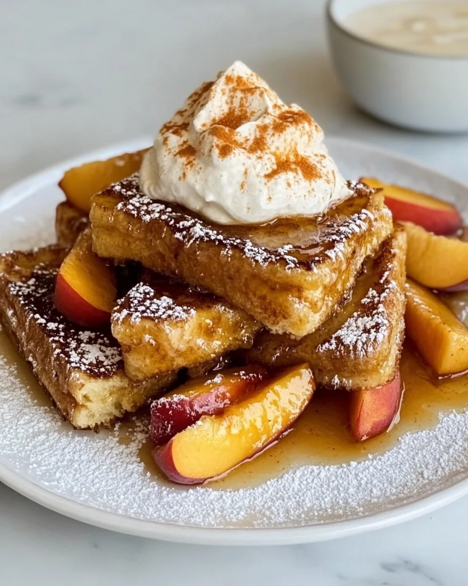 Simple Peach Cobbler French Toast - additional image