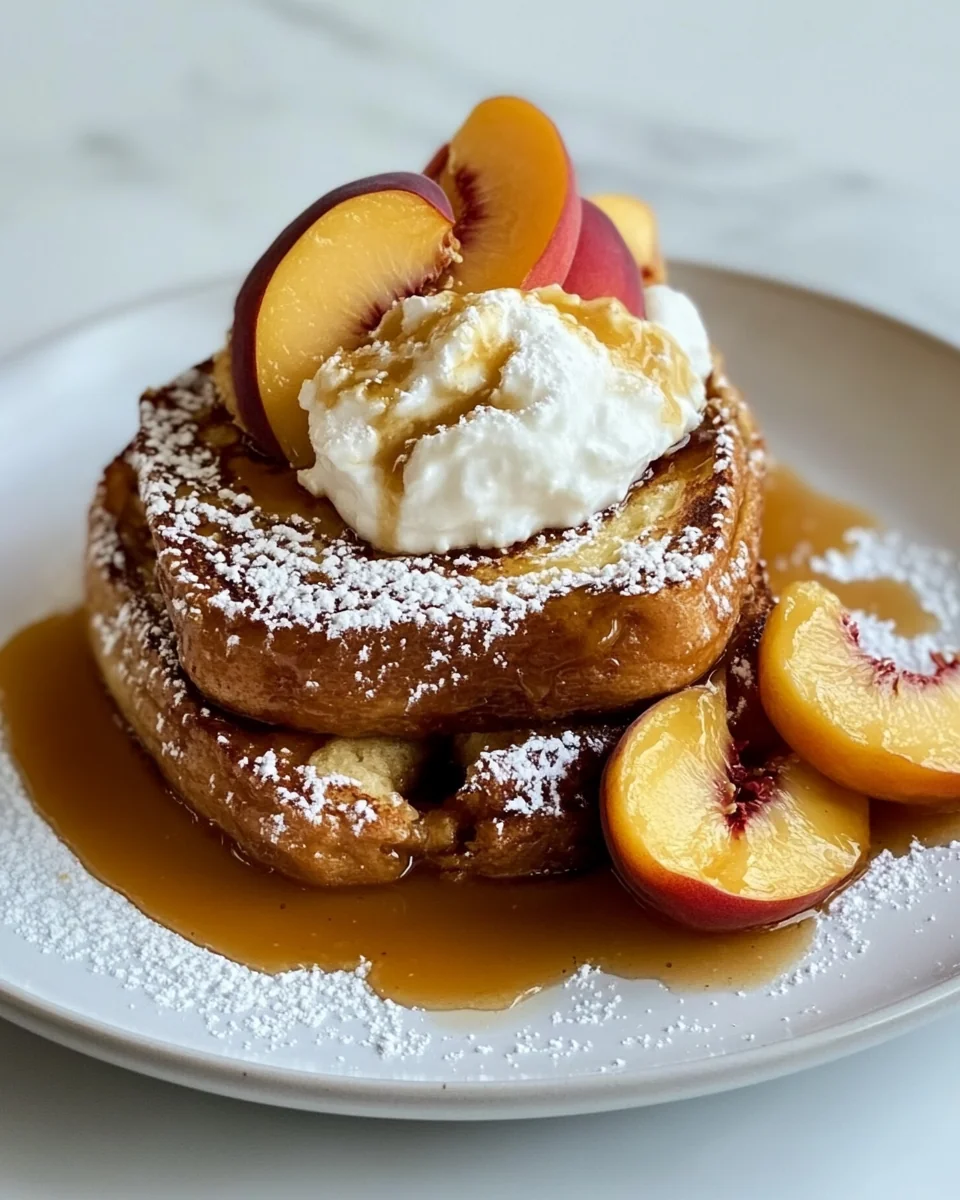 Simple Peach Cobbler French Toast - additional image