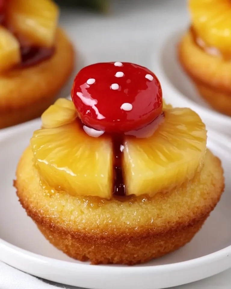 Simple Pineapple Upside Down Cupcakes