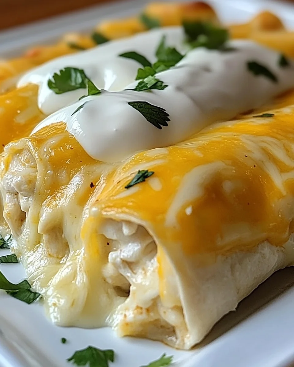 Simple White Chicken Enchiladas