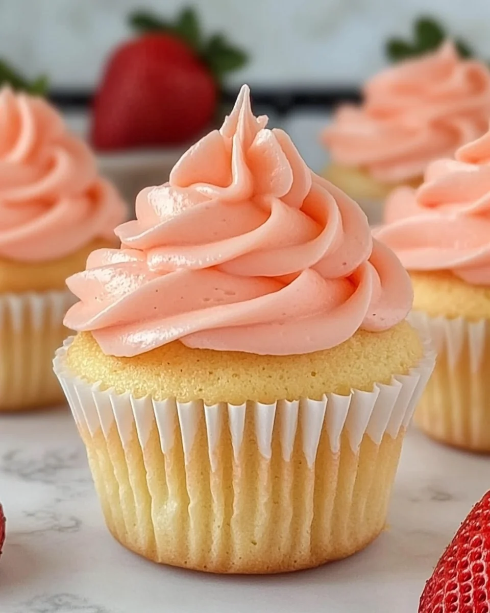 Fresh Strawberry Cupcakes for a Wholesome Treat - additional image