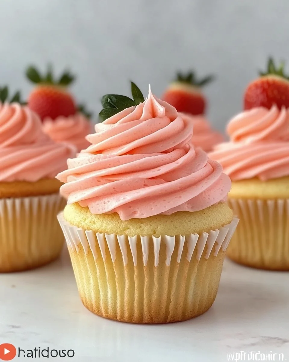 Fresh Strawberry Cupcakes for a Wholesome Treat - additional image