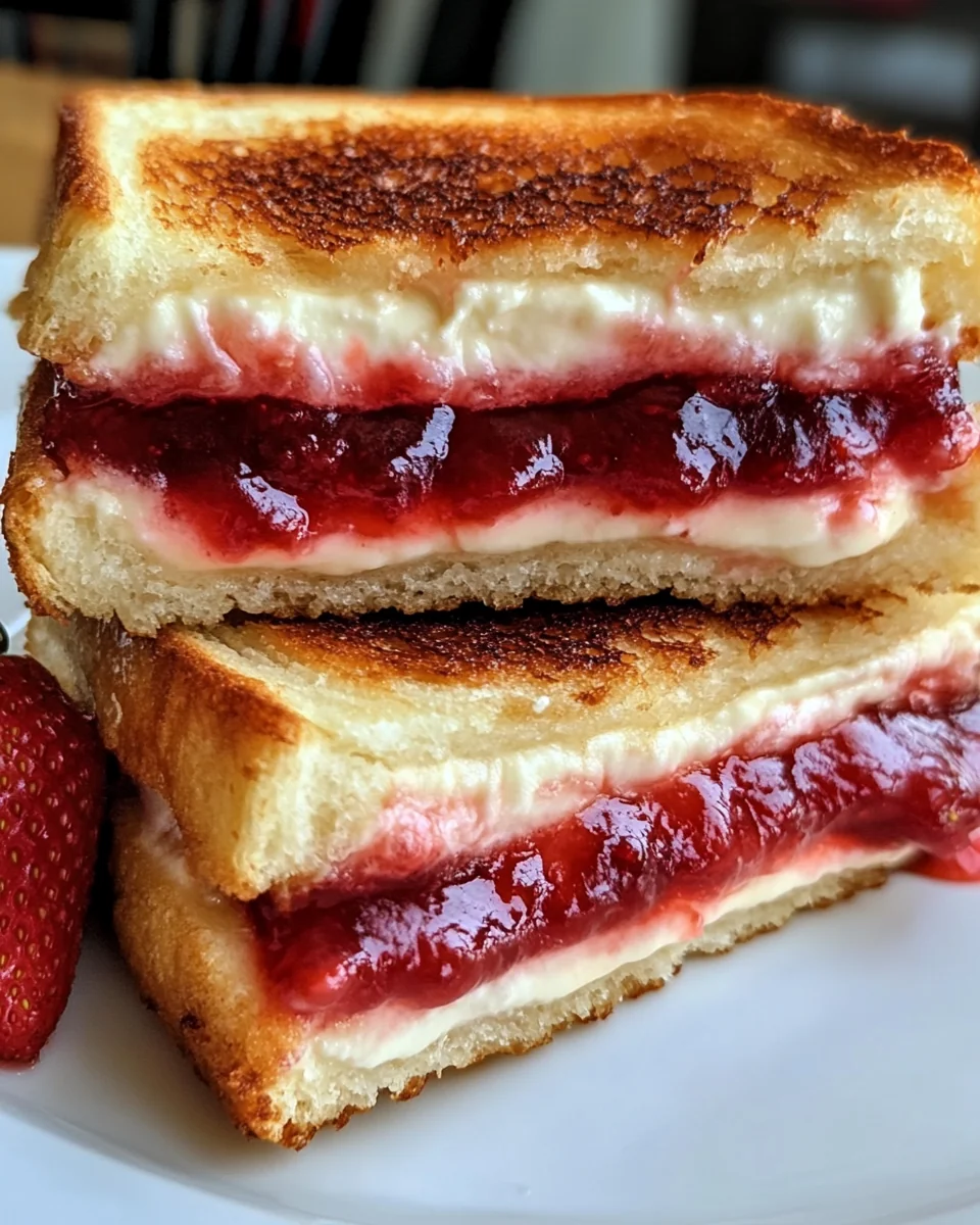 Savory Fried Strawberry Cheesecake Sandwiches - additional image