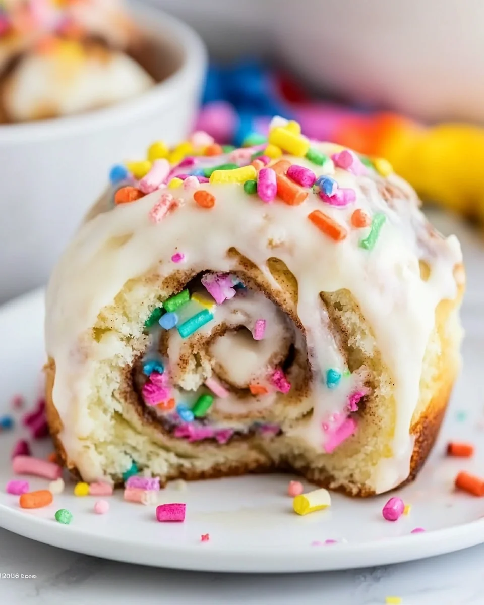Homemade Funfetti Cinnamon Rolls