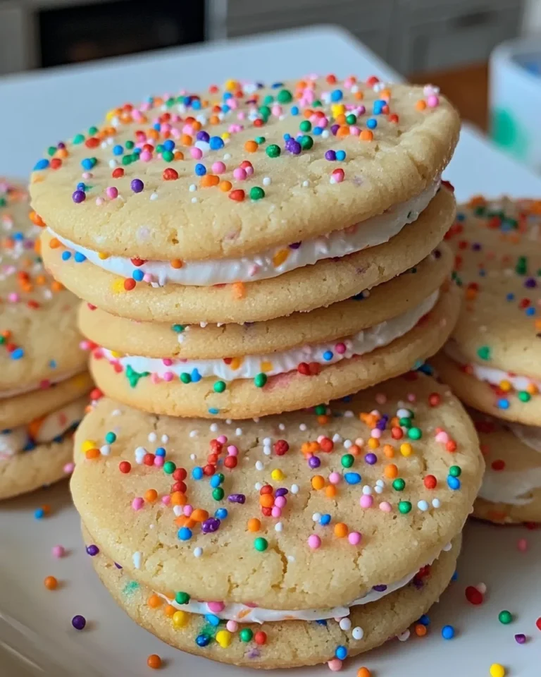 Delicious Funfetti Sandwich Cookies