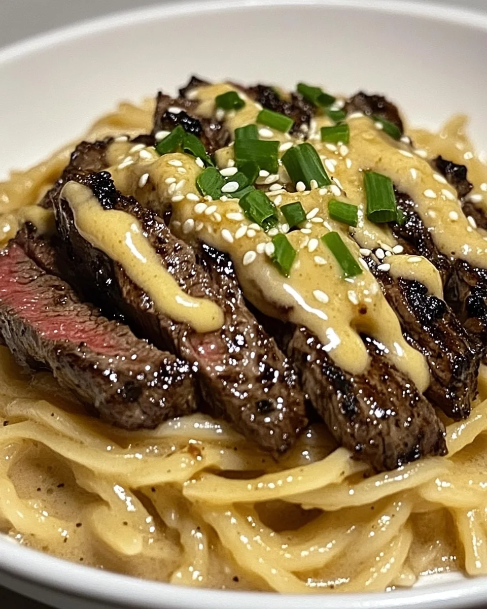 Garlic Butter Steak With Fresh Lightning Noodles