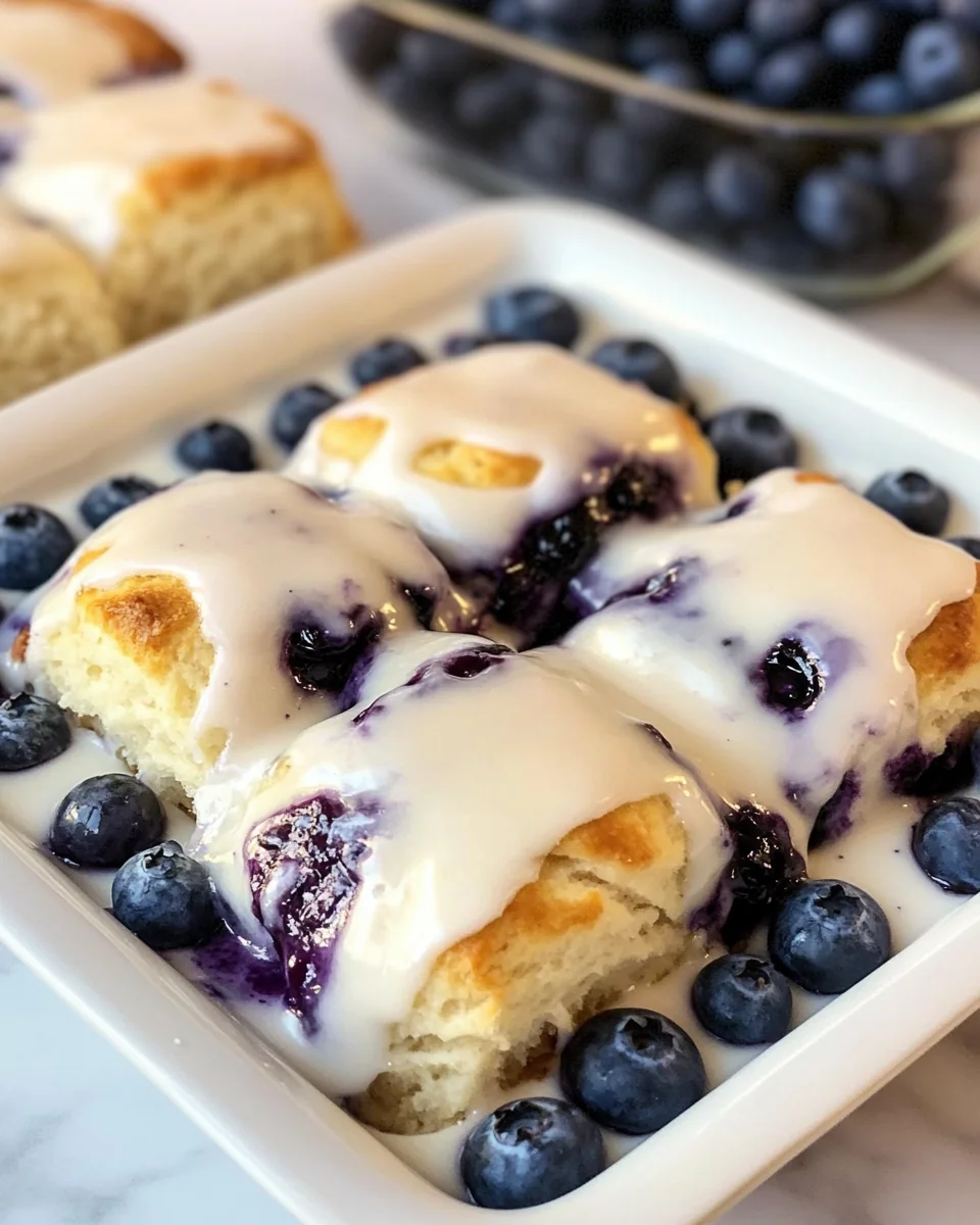 Homemade Glazed Blueberry Biscuits - additional image