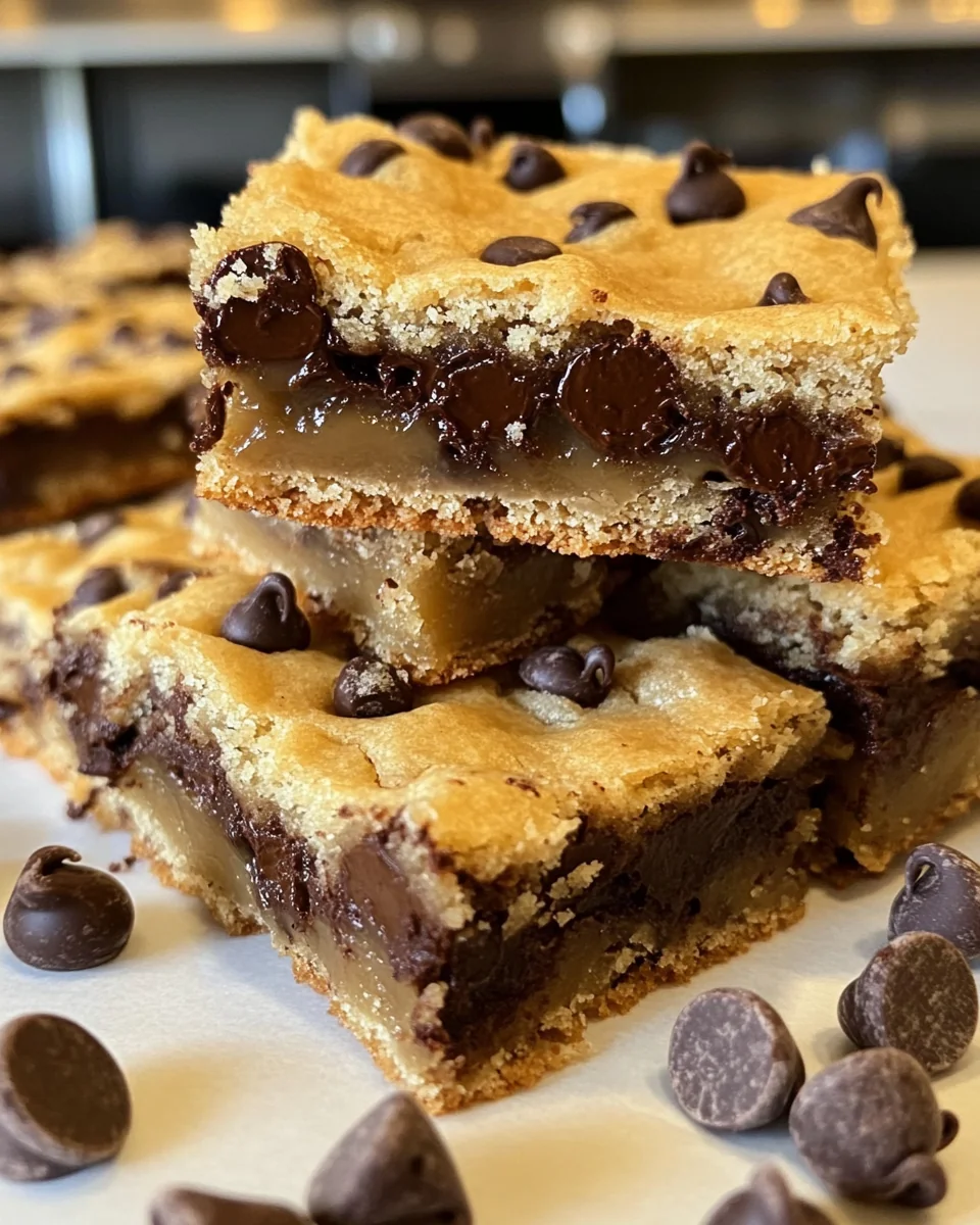 Decadent Homemade Chocolate Chip Cookie Bars - additional image