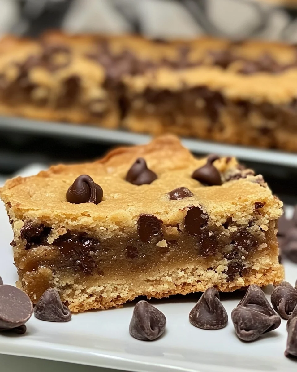 Decadent Homemade Chocolate Chip Cookie Bars - additional image