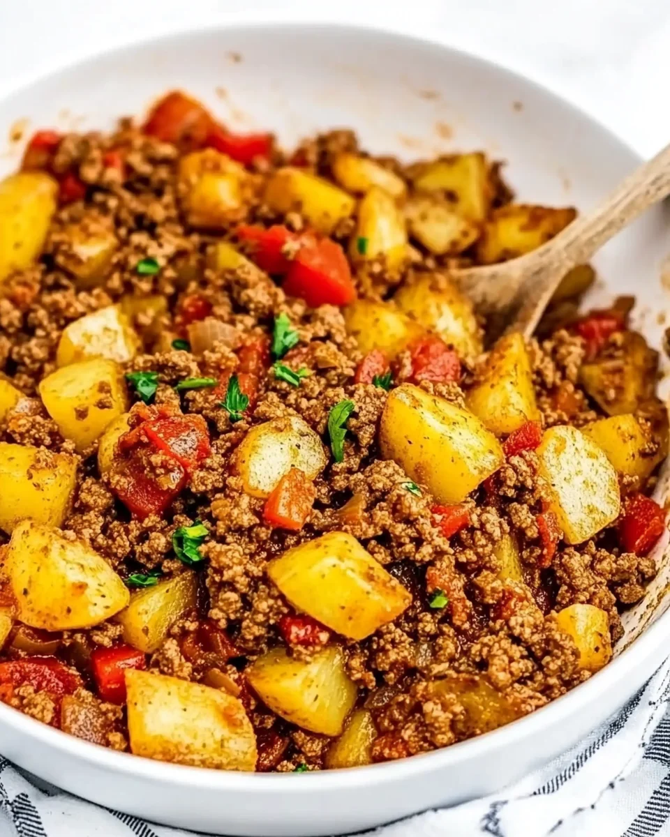 Savory Ground Beef and Potatoes One-Pan Dinner - additional image