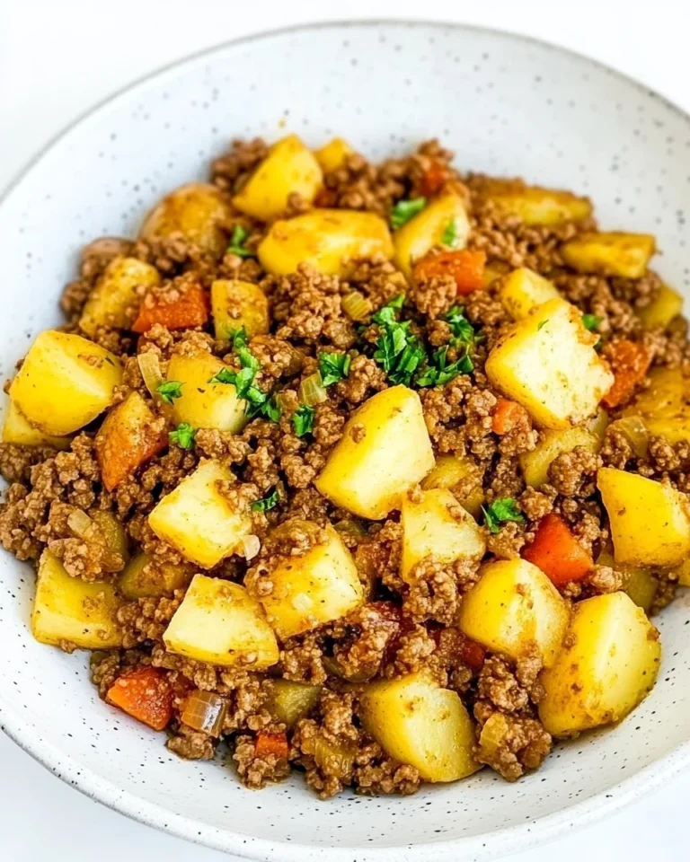 Savory Ground Beef and Potatoes One-Pan Dinner