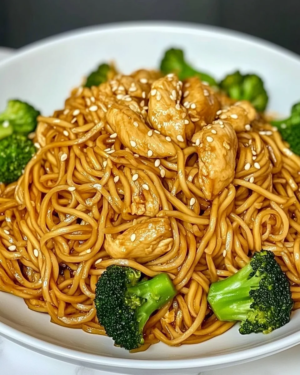Healthy Sesame Noodles with Chicken and Broccoli Recipe - additional image