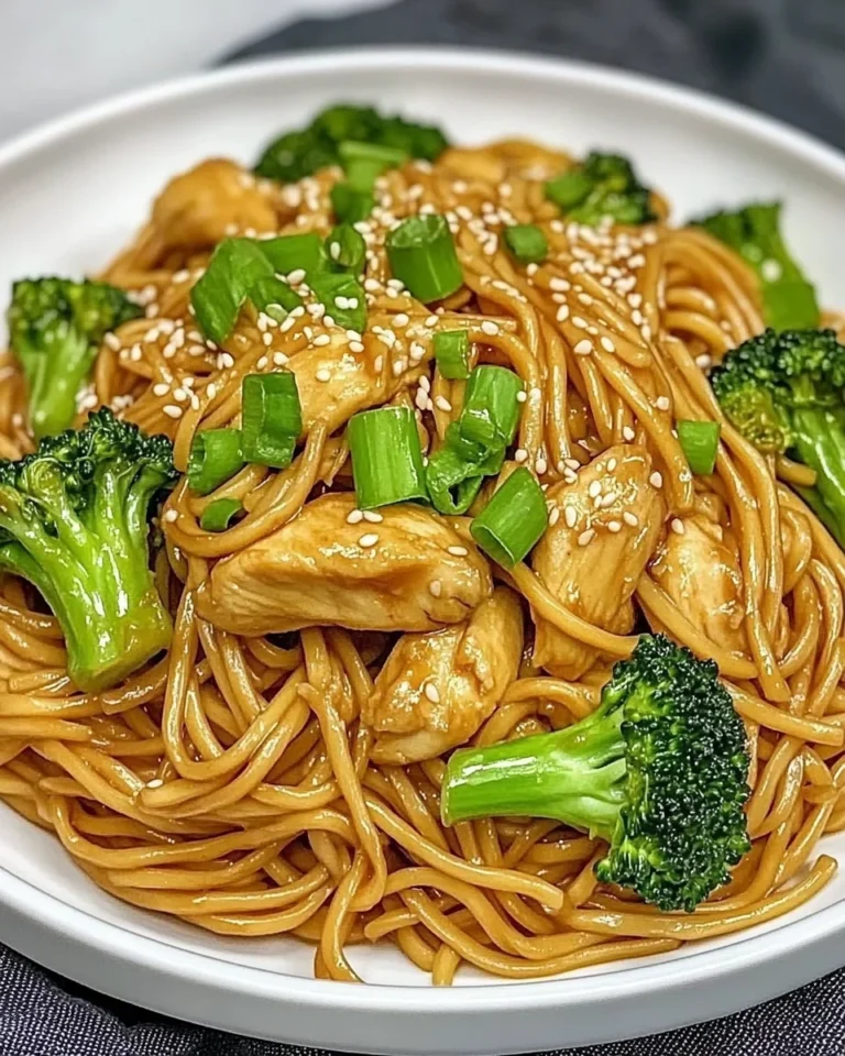 Healthy Sesame Noodles with Chicken and Broccoli Recipe