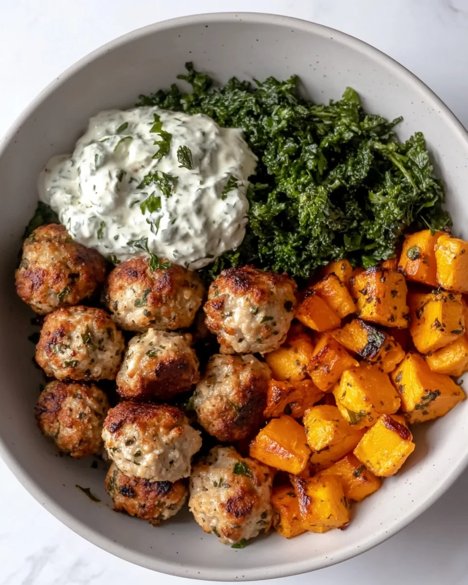 Herby Chicken Meatball Bowl: A Flavorful Comfort Meal - additional image