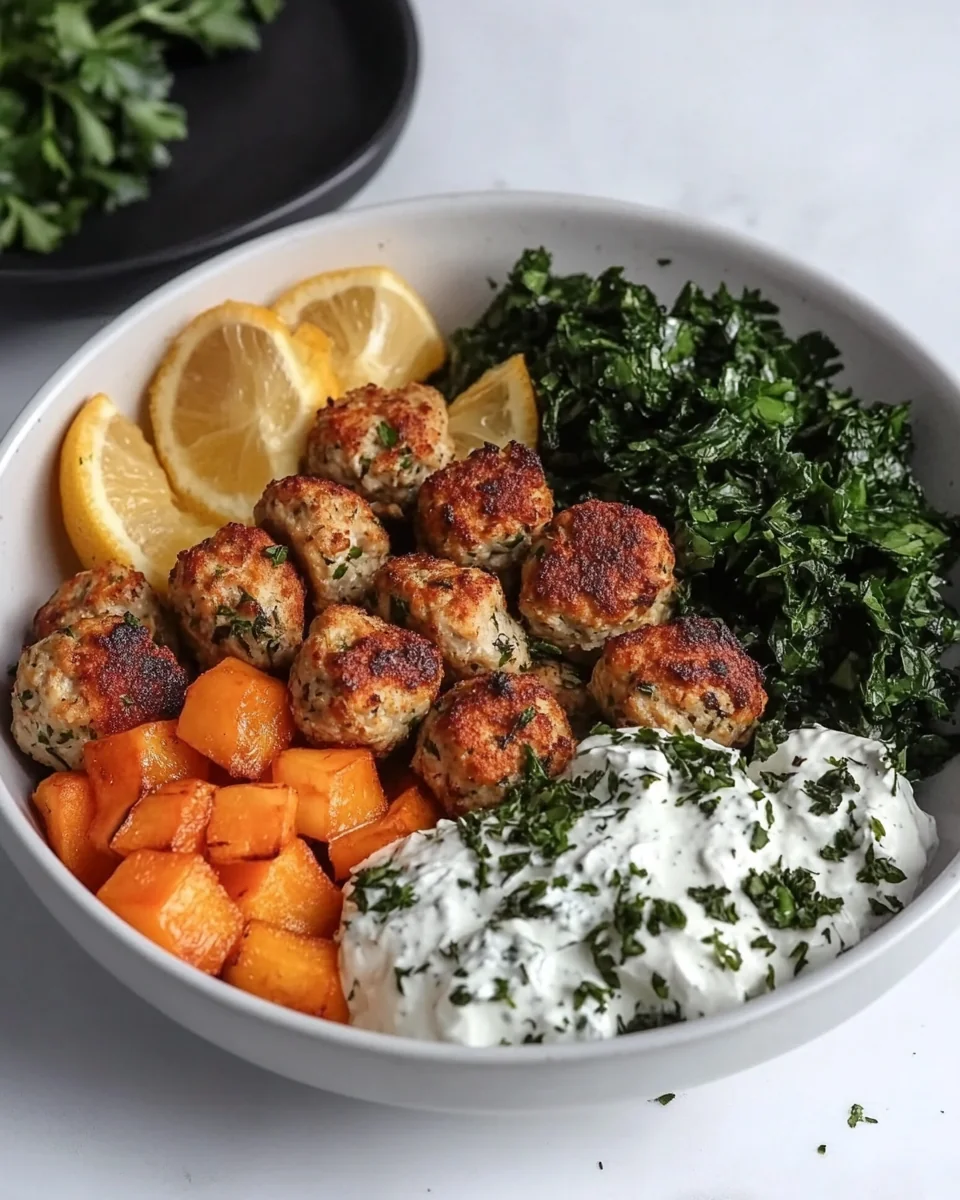 Herby Chicken Meatball Bowl: A Flavorful Comfort Meal - additional image