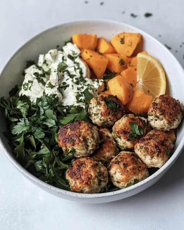 Herby Chicken Meatball Bowl: A Flavorful Comfort Meal