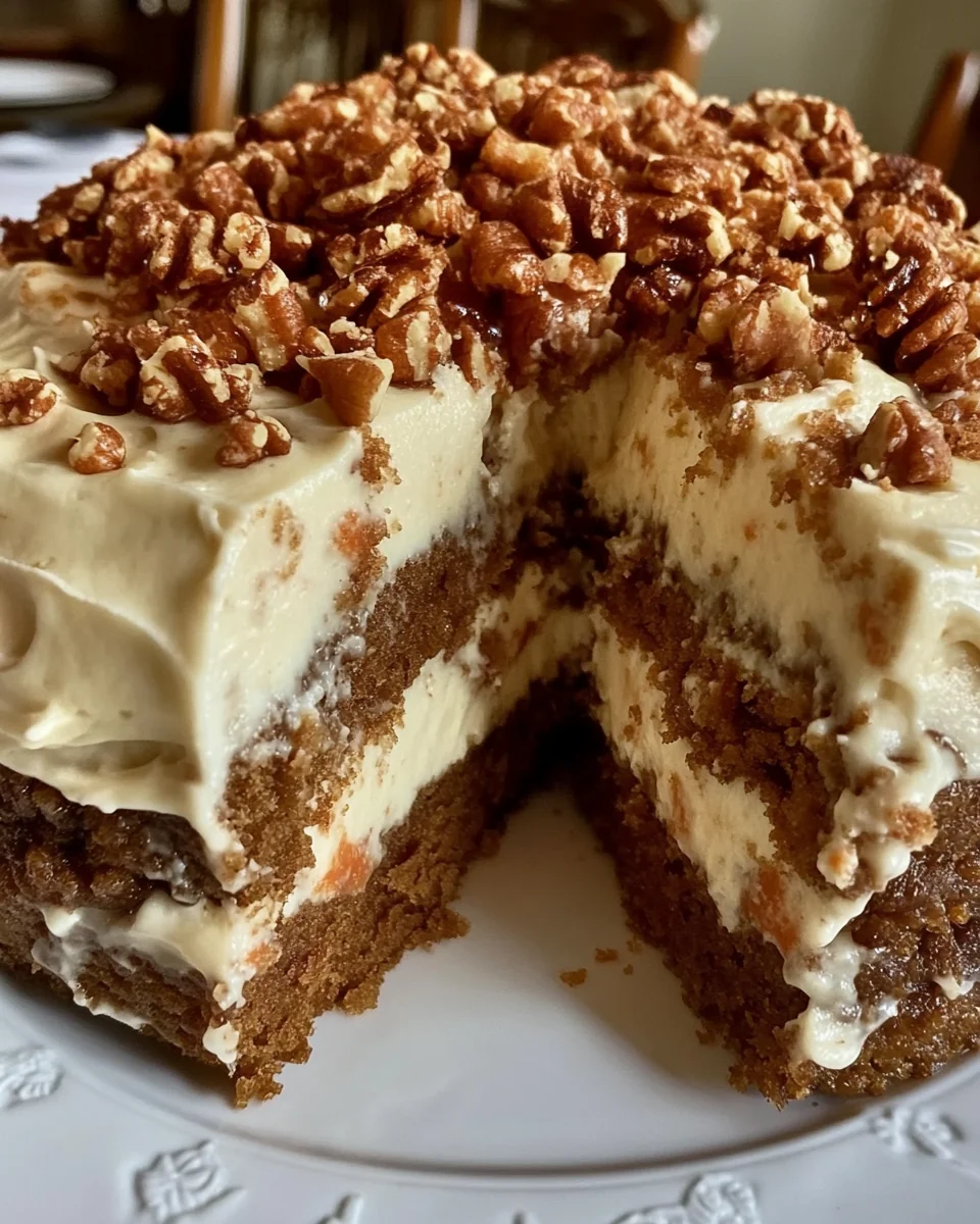 Homemade Honeybun Carrot Cake with Creamy Cheesecake Filling - additional image