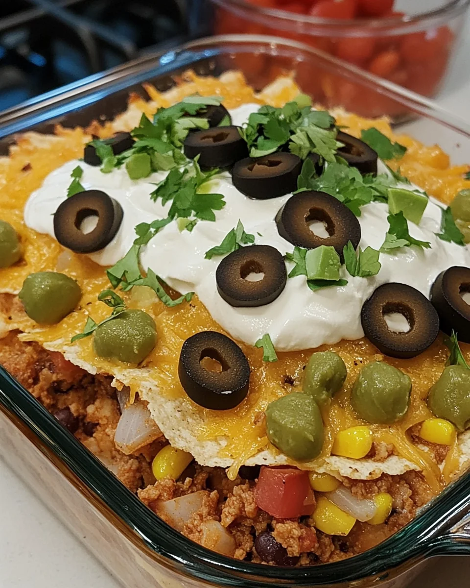 Layered Taco Bake: A Hearty and Flavorful Comfort Dish - additional image