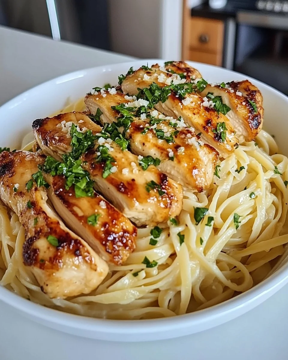 Lemon Chicken with Creamy Parmesan Linguine - additional image