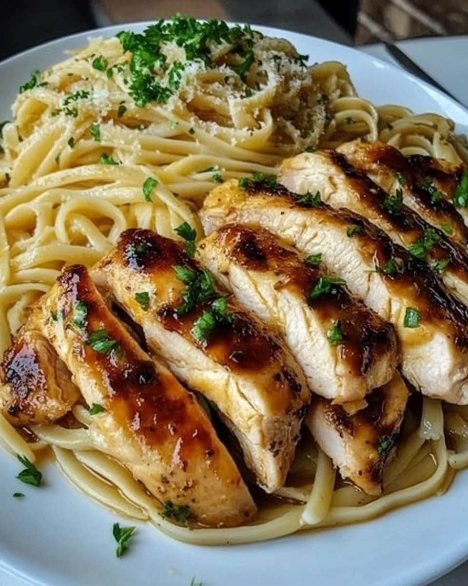 Lemon Chicken with Creamy Parmesan Linguine - additional image