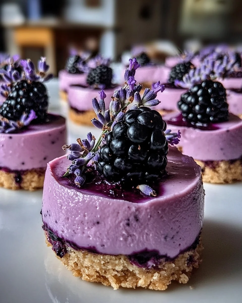 Delicious Blackberry Lavender Cheesecakes From Scratch - additional image