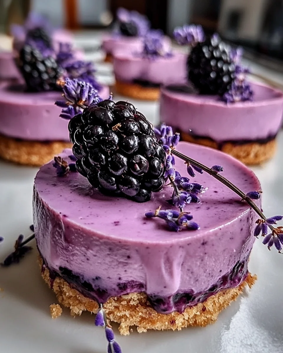 Delicious Blackberry Lavender Cheesecakes From Scratch - additional image