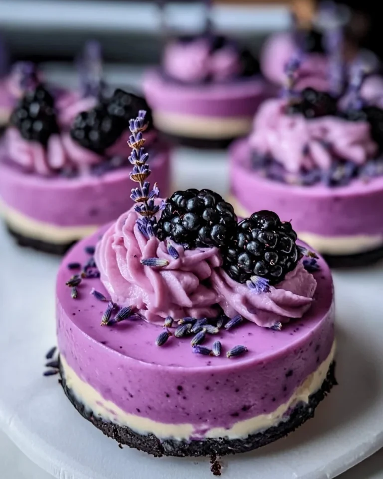 Delicious Blackberry Lavender Cheesecakes From Scratch