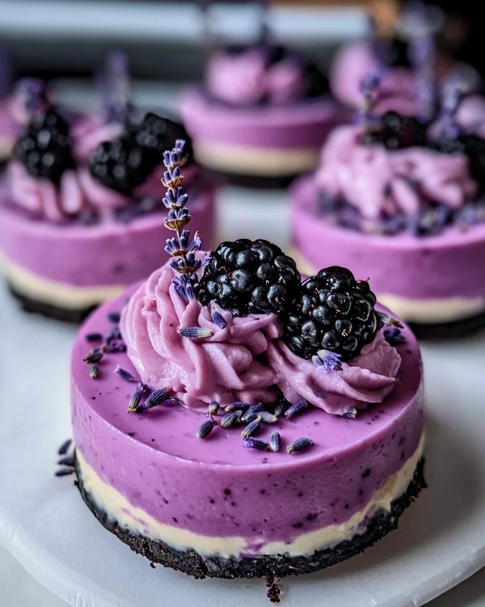 Delicious Blackberry Lavender Cheesecakes From Scratch