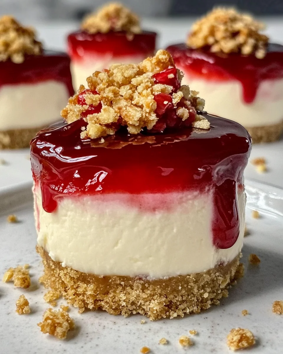 Mini Strawberry Crunch Homemade Cheesecake Delight - additional image