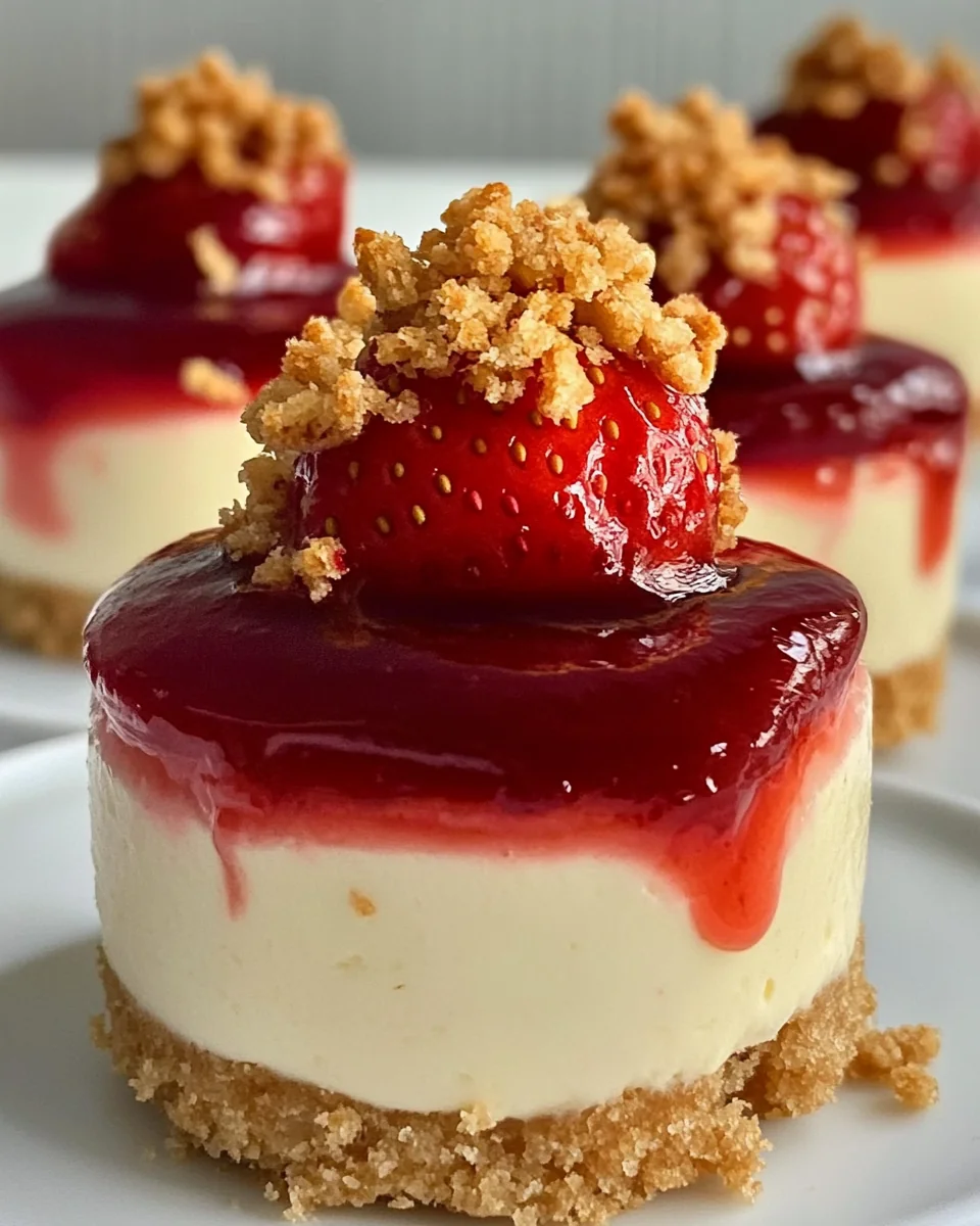 Mini Strawberry Crunch Homemade Cheesecake Delight - additional image