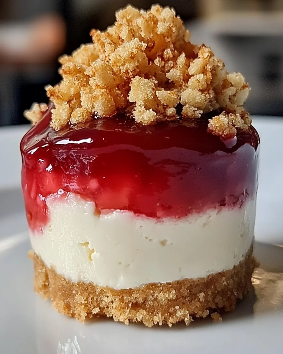 Mini Strawberry Crunch Homemade Cheesecake Delight - additional image