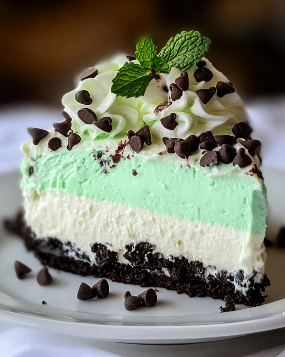 No-Bake Mint Chocolate Chip Cheesecake Recipe - additional image