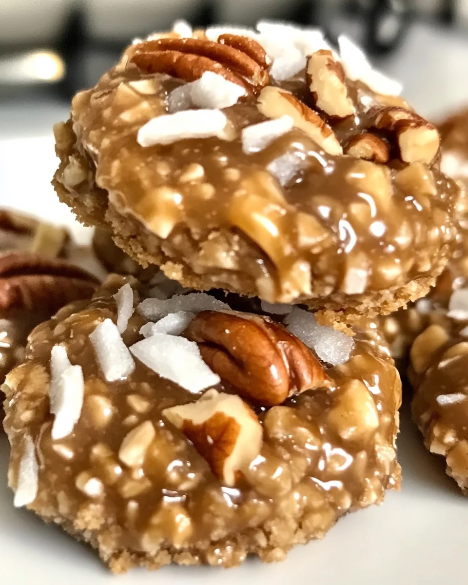 No-Bake Pecan Coconut Praline Cookies Made Simple