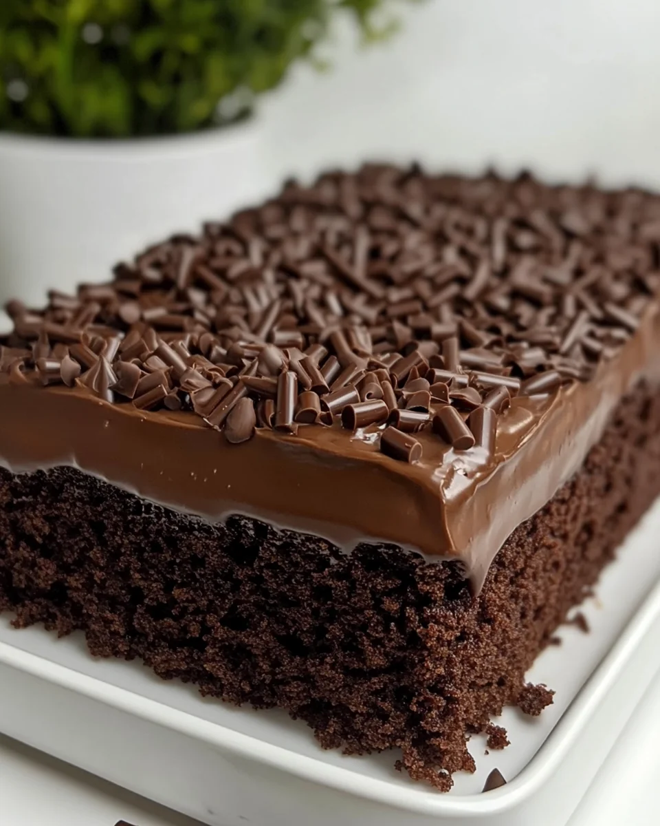 Classic Chocolate Traybake Cake Made From Scratch - additional image
