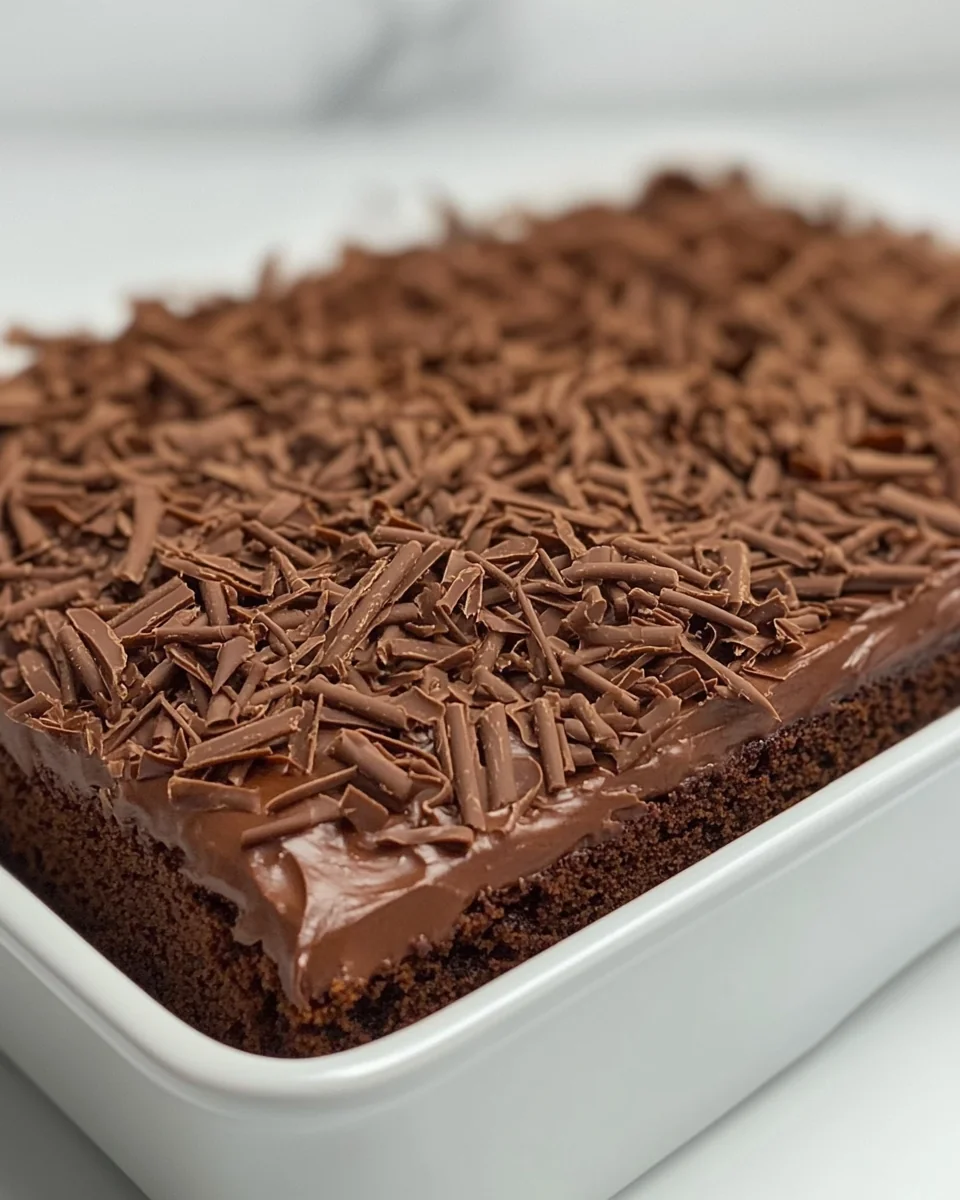 Classic Chocolate Traybake Cake Made From Scratch - additional image