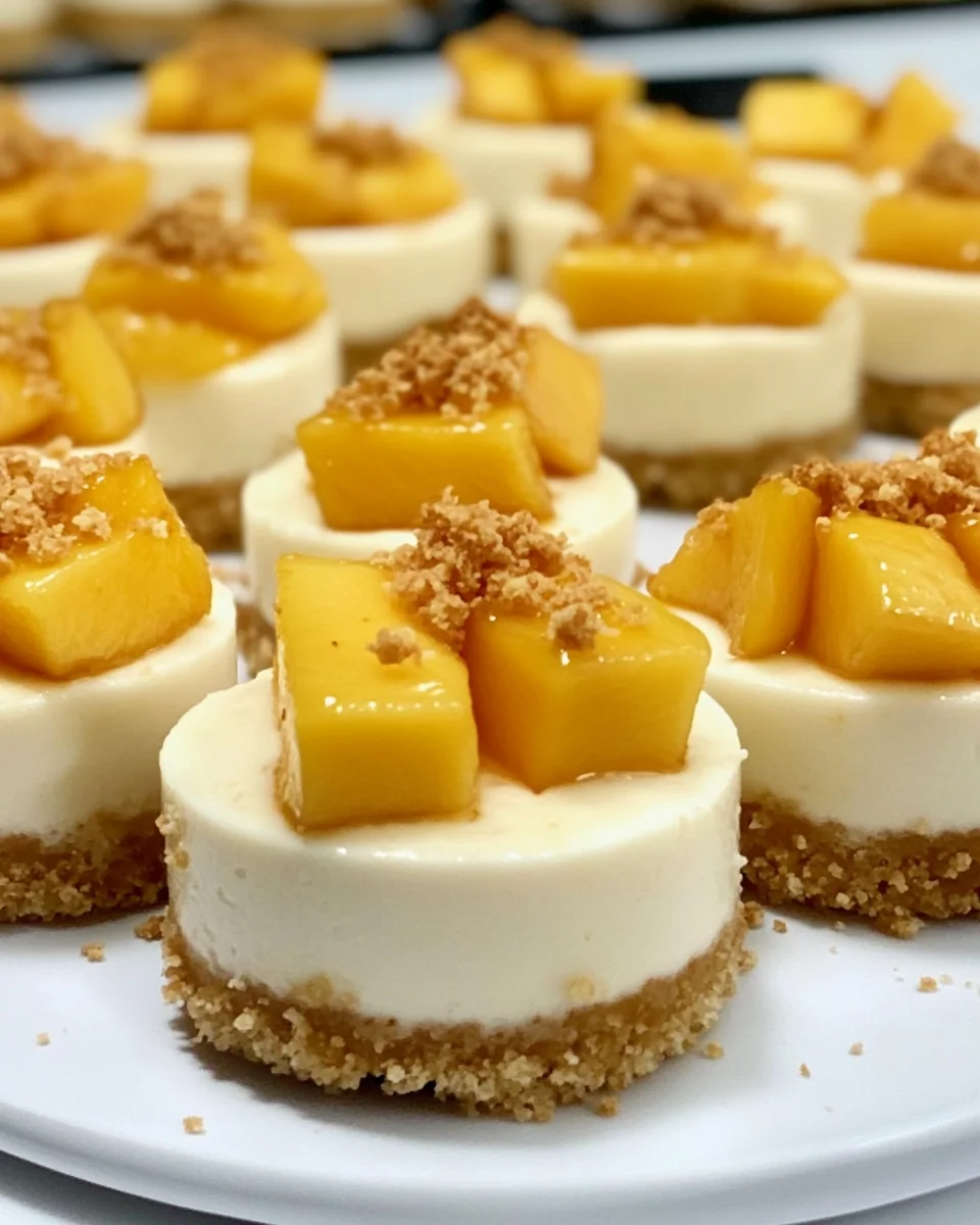 Mini Cheesecakes with Fresh Peach Cobbler Topping - additional image