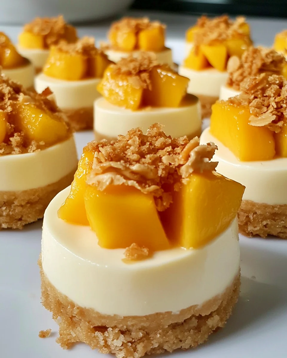 Mini Cheesecakes with Fresh Peach Cobbler Topping - additional image